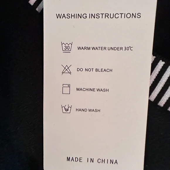 Ladies Size M Black V-Neck Dress with Striped‎ Trim NEW - Picture 11 of 11